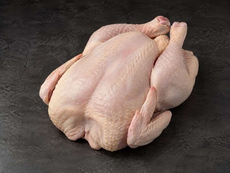 Whole raw oven-ready chicken